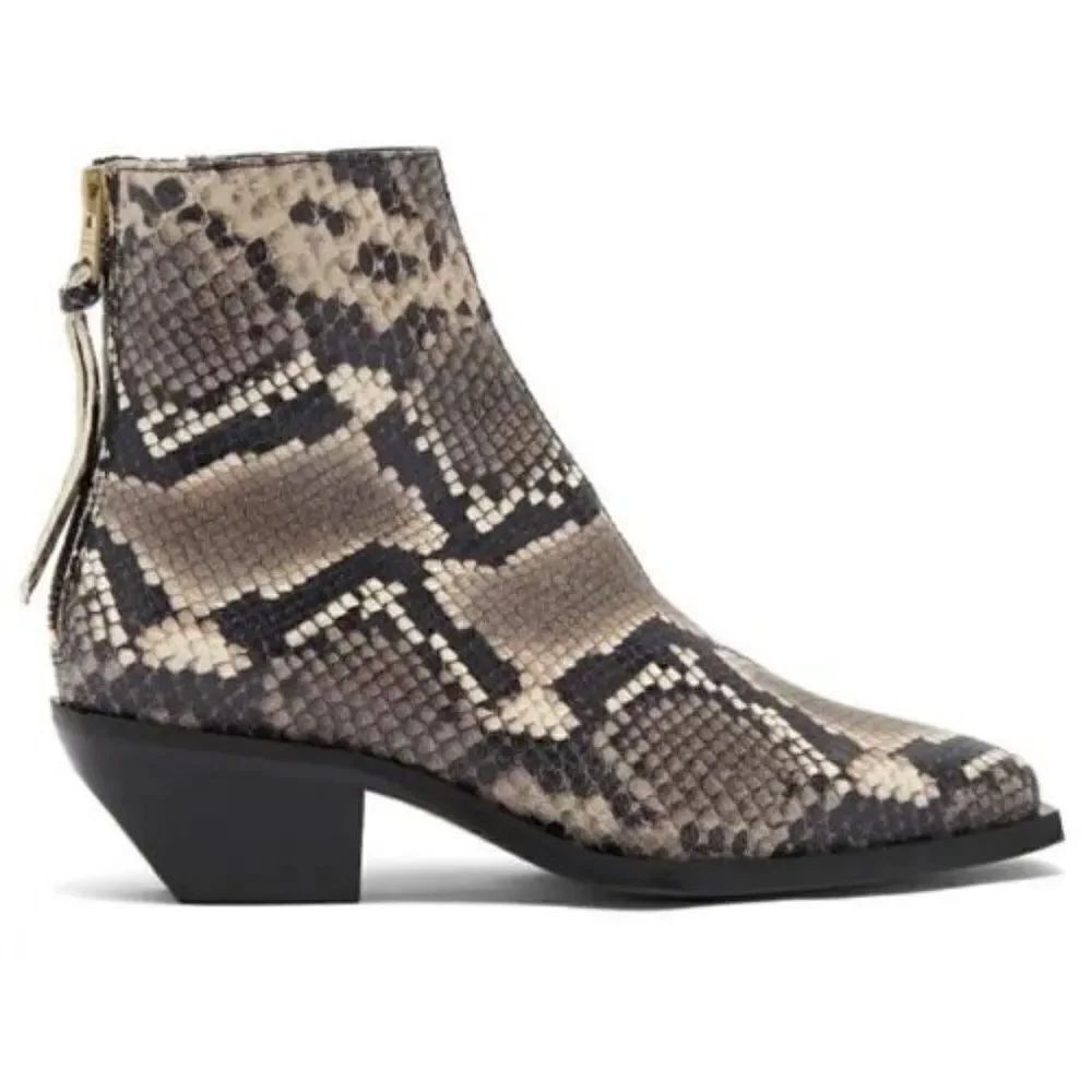 All Saints Lenora  womens Leather Boots Booties 9 9.5